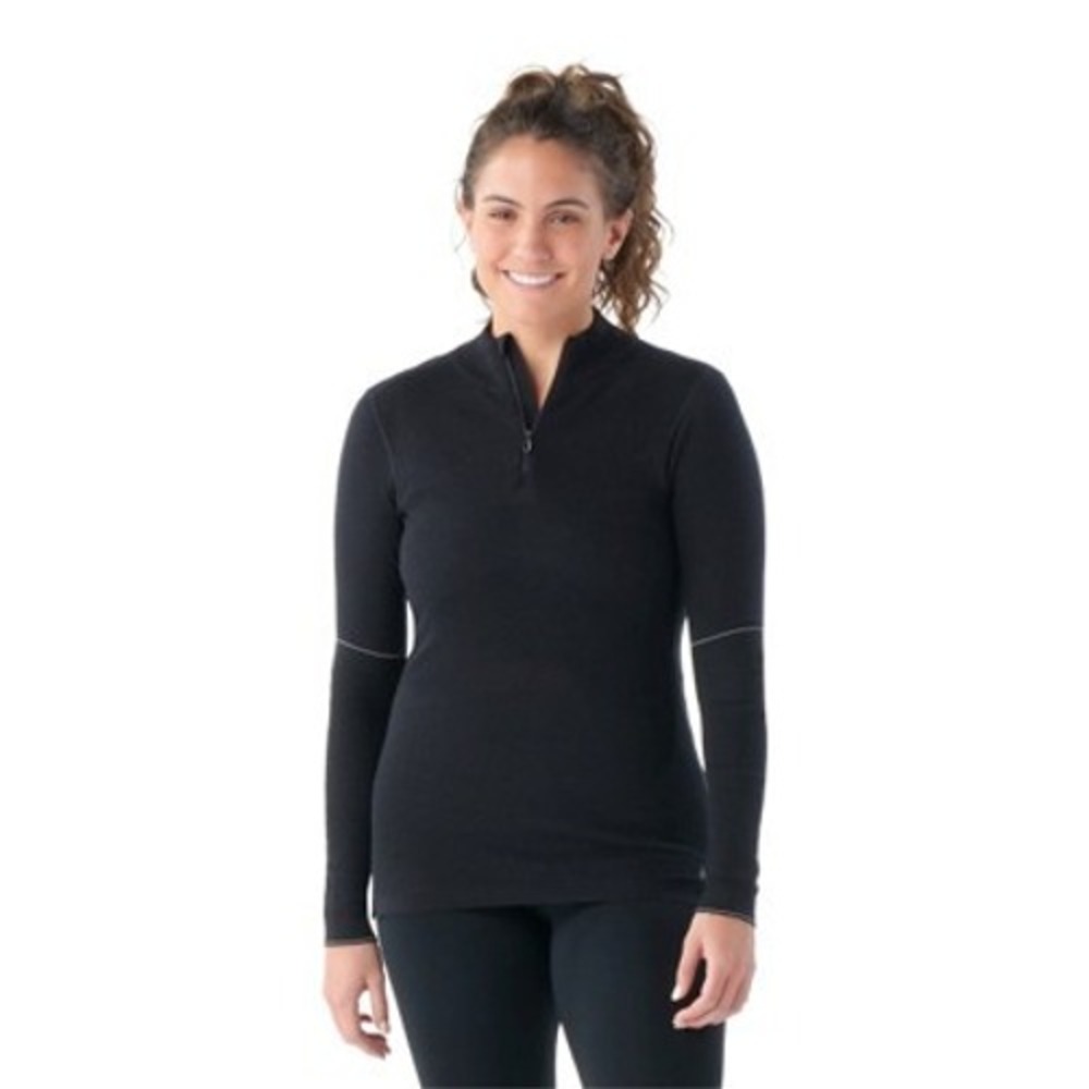 NEW Smartwool | Women's Intraknit Merino 250 Thermal 1/4 Zip Black SW016143 Sz M
